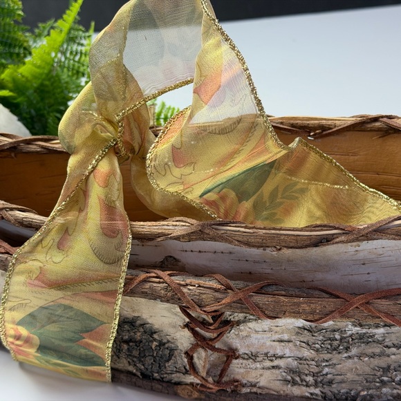 Two Rustic Birch Wood Decorative Canoes - Picture 13 of 14